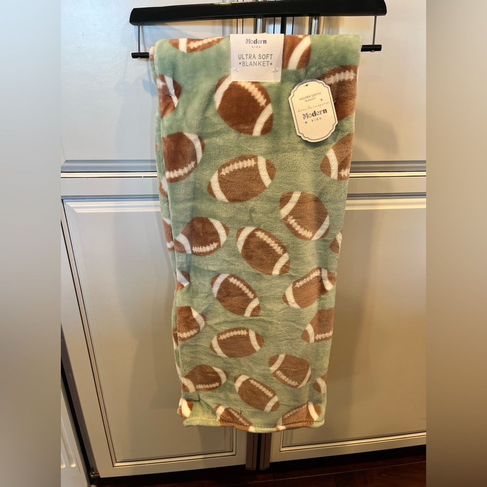 Sage Football Blanket Throw